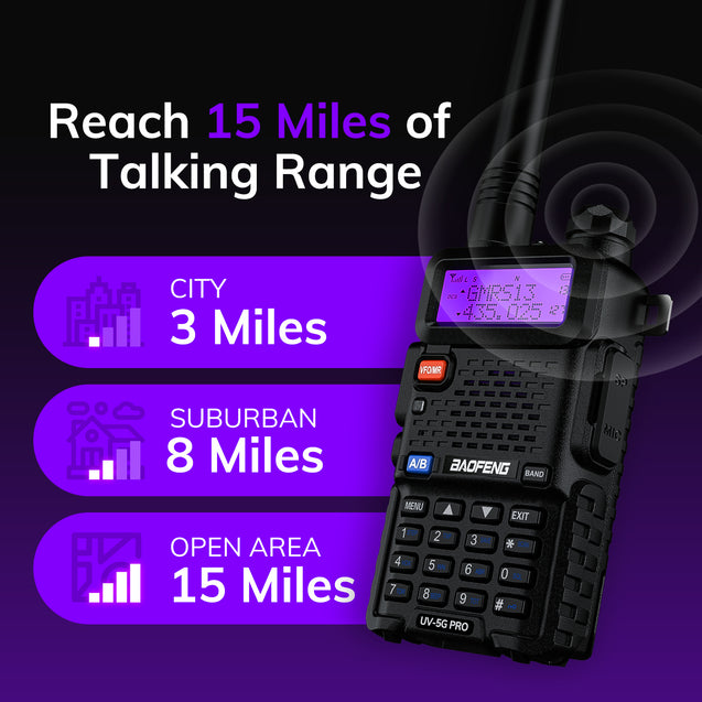 Baofeng UV-5G Pro long distance communication 