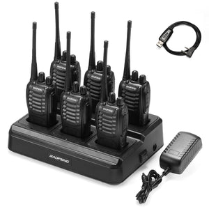 Baofeng 2 pcs talkie Walkie– équipement de Communication Radio amateur sans  fil, double bande VHF UHF 5W, avec lampe de poche, UV-B6 Paire