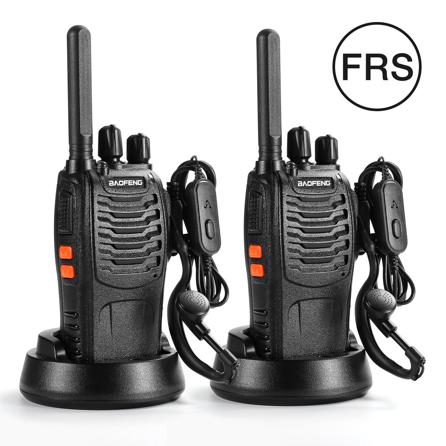 BAOFENG BF-88ST Walkie Talkies for Adults Long Range - 4 Pack, Portable Two  Way Radio with Hands Free VOX USB Charging, Rechargeable Radios Walkie