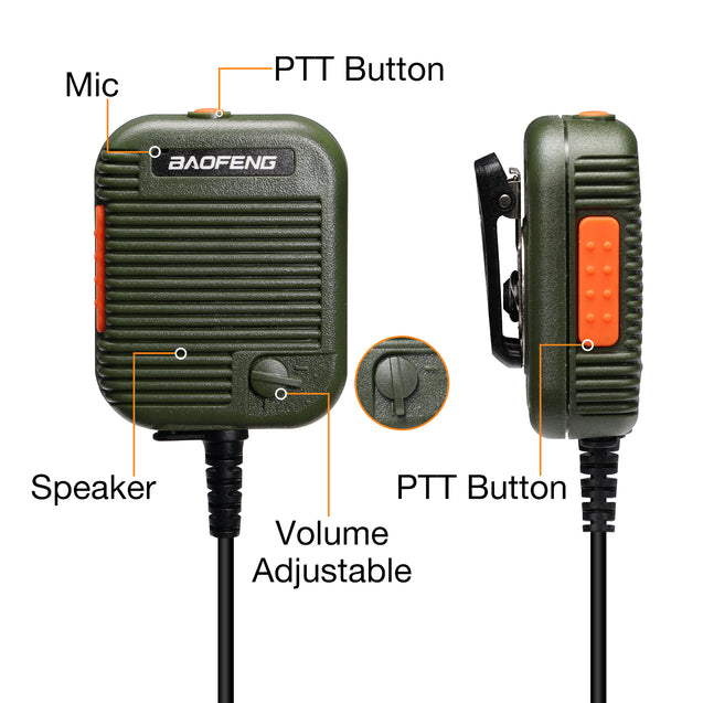 BS-UV25 Tactical Speaker Mic details 