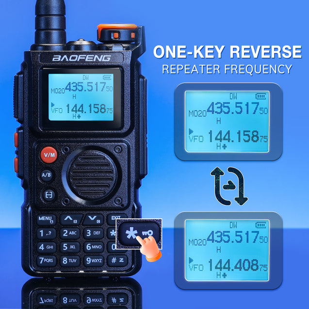 One-key reverse repeater frequency function