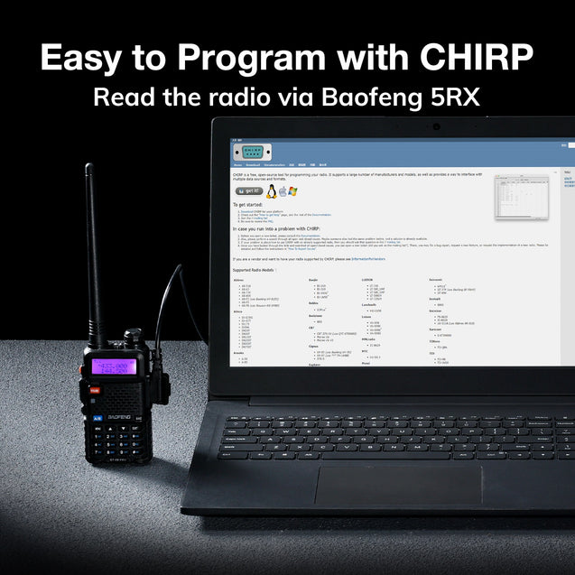 GT-5R Pro supports programming via Chirp