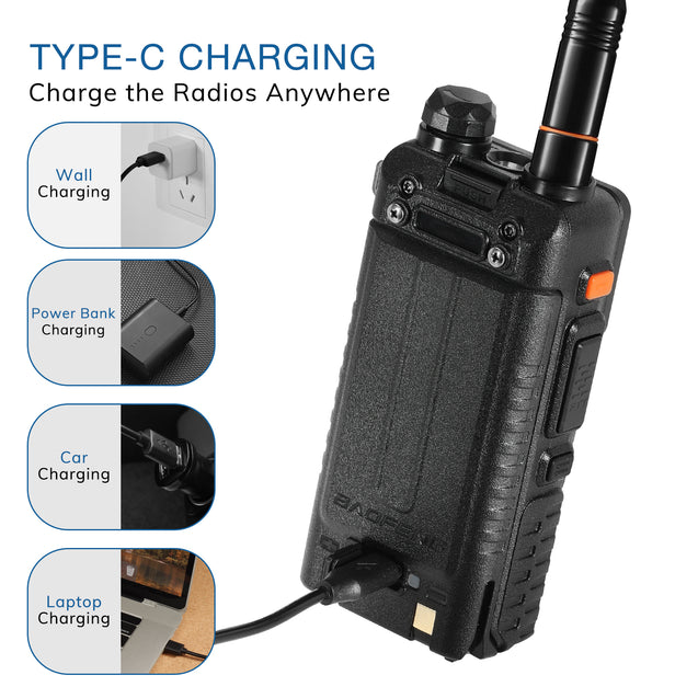 UV-5RM Plus supports type-c charging